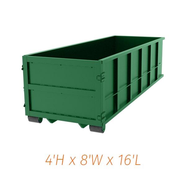 our pricing for 15-yard dumpster rentals varies based on location and rental period